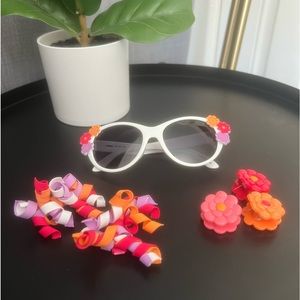 Gymboree glasses and cute matching Gymboree hair bows and clips
